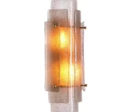 Applique murale, Sylvester, laiton antique, verre fumé, L18cm, H49cm - Eichholtz