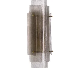 Applique murale, Sylvester, laiton antique, verre fumé, L18cm, H49cm - Eichholtz