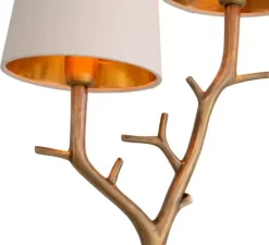 Applique murale, Syracuse, abat-jour blanc, laiton antique, L28cm, H60cm - Eichholtz