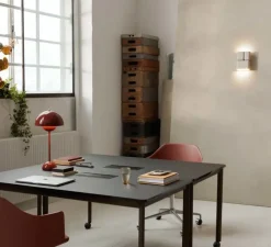 Applique murale, Tabata, gris soie, L15cm, H21cm - Andtradition