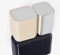 Applique murale, Tabata LN10, bleu profond, ivoire, chrome, L15cm, H21cm - Andtradition