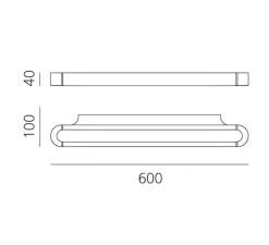 Applique murale, Talo 60, blanc, dim, LED, 3000K, 3071 lm, L60cm, H4cm - Artemide