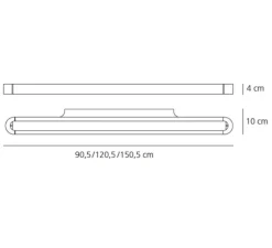 Applique murale, Talo 90, noir et blanc, LED, dim, 3000K, 3707 lm, L90cm, H4cm - Artemide