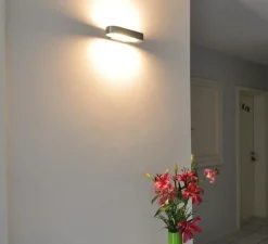 Applique murale, Talo, chrome brillant, LED, 2700K, 1344lm, dimmable, L21cm, H4,2cm - Artemide