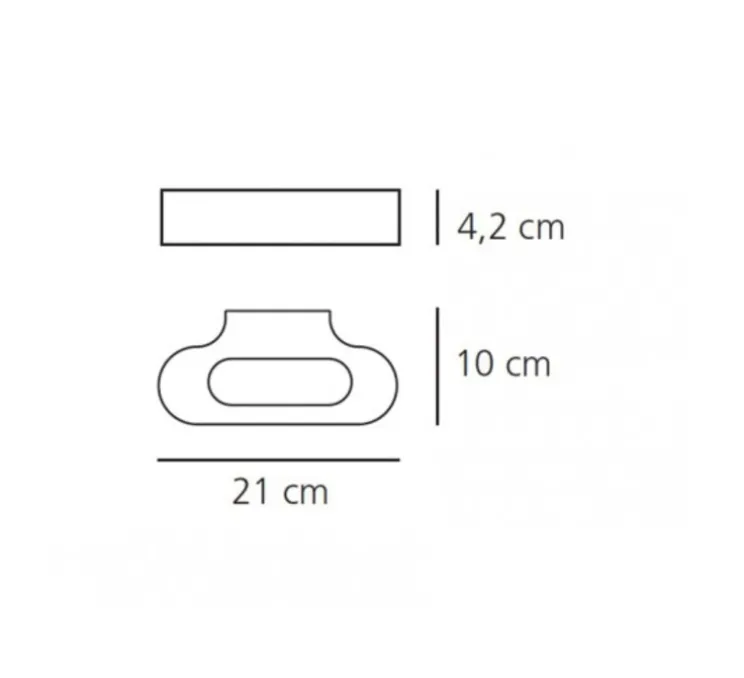 Applique murale, Talo, chrome brillant, LED, 2700K, 1344lm, dimmable, L21cm, H4,2cm - Artemide