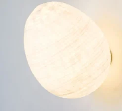 Applique murale, Tamago, blanc, H31cm Ø22 cm - Celine-Wright