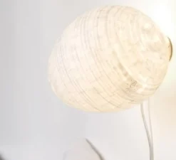 Applique murale, Tamago, blanc, H22cm Ø18 cm - Celine-Wright