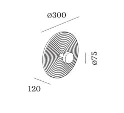 Applique murale, Tapis 1.0, gris, LED, dim, 2700K, 255 lm, L30cm, H30cm - Wever&Ducré