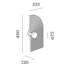 Applique murale, Tapis 3.0, jade, LED, dim, 2700K, 380 lm, L22,5cm, H45cm - Wever&Ducré