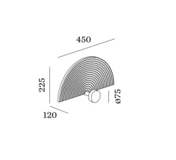 Applique murale, Tapis 2.0, nude, LED, dim, 2700K, 480 lm, L45cm, H22,5cm - Wever&Ducré