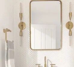 Applique murale, Tara Double, laiton ancien, L12,1cm, H76,2cm - Hudson Valley