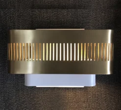 Applique murale, Tarya Small, laiton, blanc, L23,2cm, H14,5cm - Gong