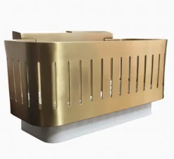 Applique murale, Tarya Small, laiton, blanc, L23,2cm, H14,5cm - Gong