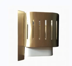 Applique murale, Tarya Small, laiton, blanc, L23,2cm, H14,5cm - Gong