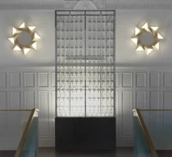 Applique murale, Tetra, laiton satiné, LED, L26cm, H31cm - CVL