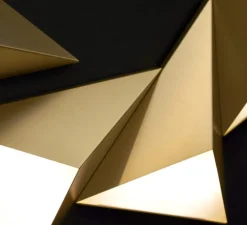 Applique murale, Tetra, laiton satiné, LED, L26cm, H31cm - CVL