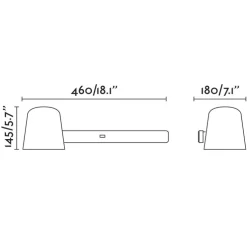 Applique murale, Tila, blanc, L46 cm, H 14,51cm - FARO