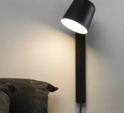 Applique murale, Tila, noir, L46 cm, H 14,50cm - FARO