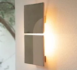 Applique murale, Tiles Door V, vert, blanc, L14cm, H29cm - Violaine D'Harcourt