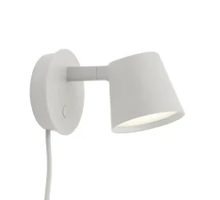 Applique murale, Tip, gris, LED, 2700K, 220lm, L9,5cm, H9,5cm - Muuto