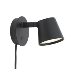 Applique murale, Tip, noir, LED, 2700K, 220lm, L9,5cm, H9,5cm - Muuto