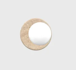 Applique murale, Tivoli, travertin & opalin, IP44, Ø16,5cm, P14,8cm - Nedgis