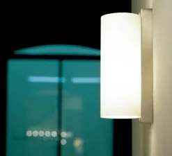 Applique murale, TMM Metalico, blanc, nickel satiné, LED, 2700K, 470 lm, L12cm, H34cm - Santa & Cole