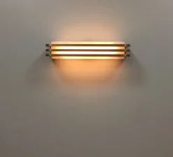 Applique murale, Toast 370, bronze patiné, albâtre veines blanches, 2200k, 270lm, L37cm, H7cm - Entrelacs