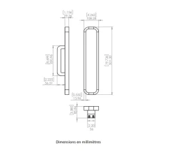 Applique murale, Toast 370, bronze patiné, albâtre veines blanches, 2200k, 270lm, L37cm, H7cm - Entrelacs