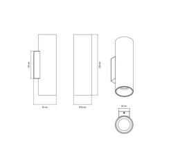 Applique murale, Tobo W65, laiton, Ø6,5cm, H22cm - DCW éditions Paris