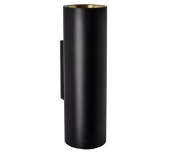 Applique murale, Tobo W65, noir, laiton, Ø6,5cm, H22cm - DCW éditions Paris