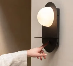 Applique murale, Tokyo, noir, L15cm, H34cm - It's about Romi