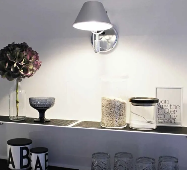 Applique murale, Tolomeo Micro Faretto, aluminium, 3000K, 491lm, H20cm, L21cm - Artemide