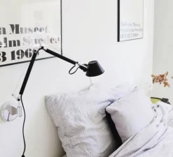 Applique murale, Tolomeo, noir, H131cm, L126cm - Artemide