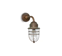 Applique murale, Torcia 1853, Laiton vieilli, IP44, L15cm, H36cm - Moretti Luce
