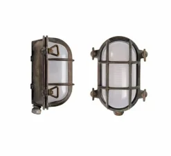 Applique murale, Tortuga 200.15, Marron foncé, IP44, L12cm, H17cm - Moretti Luce