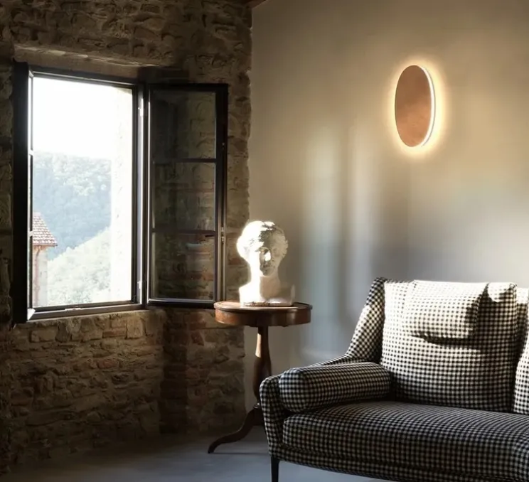 Applique murale, Totem & Tabù W1, Miroir, LED, 2700K, 2600 lm, L22cm, H44,5cm - Rotaliana