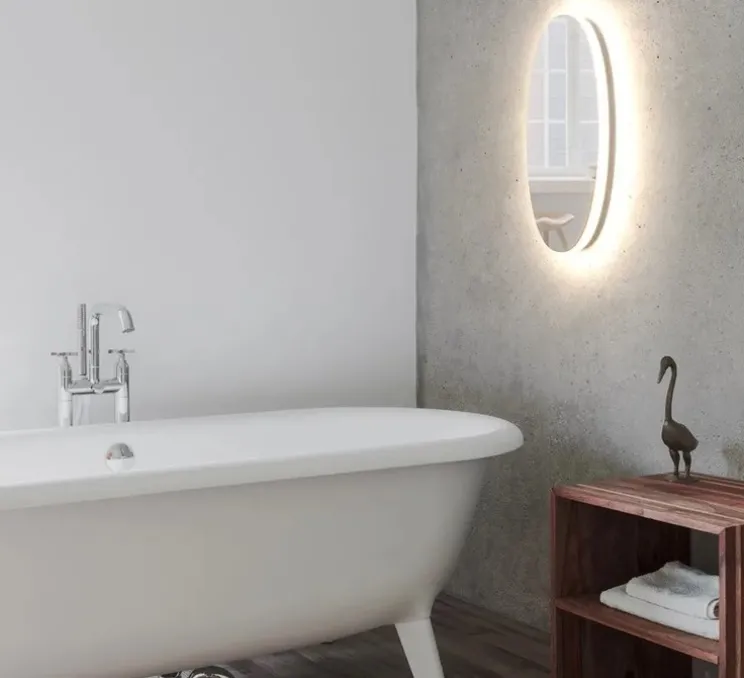 Applique murale, Totem & Tabù W1, Miroir, LED, 2700K, 2600 lm, L22cm, H44,5cm - Rotaliana