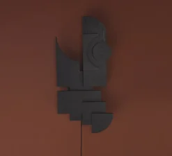 Applique murale, Totem, noir, LED, dim, 2700K, 945lm, L38,6cm, H81cm - Please Wait to be Seated