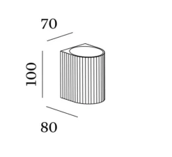 Applique murale, Trace 1.0, champagne, noir, LED, dim, 3000K, 575 lm, L7cm, H10cm - Wever&Ducré