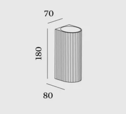 Applique murale, Trace 2.0, champagne (intérieur noir), LED, dim, 2700K, 1000 lm, L7cm, H18cm - Wever&Ducré