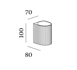 Applique murale, Trace 1.0, noir, LED, dim, 2700K, 515 lm, L7cm, H10cm - Wever&Ducré