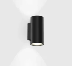 Applique murale, Tram 2.0, noir, IP65, LED, dim, 3000K, 720 lm, Ø5cm, H10,5cm - Wever&Ducré