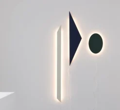 Applique murale, Tramonto 01, bleu profond, LED, dim, 2500 lm, L18,5cm, H81,5cm - Valerie_Objects