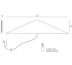 Applique murale, Tramonto 01, bleu profond, LED, dim, 2500 lm, L18,5cm, H81,5cm - Valerie_Objects