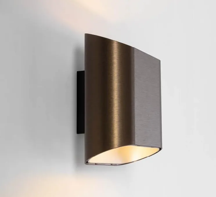 Applique murale, Trapz, bronze (intérieur or), LED, dim, 2700k, 900 lm, L15,2cm, H18cm - Modular