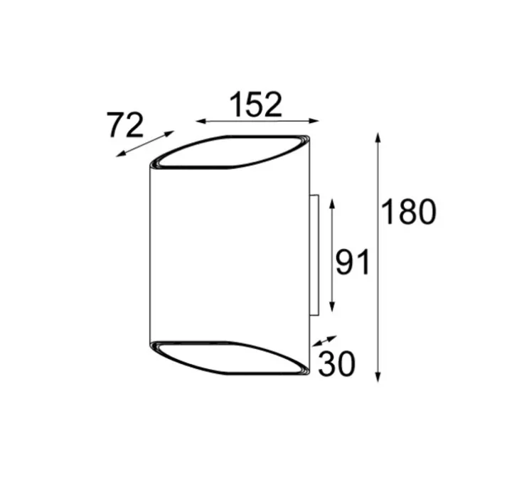 Applique murale, Trapz, bronze (intérieur or), LED, dim, 2700k, 900 lm, L15,2cm, H18cm - Modular
