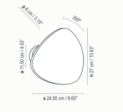 Applique murale, Tria 02, blanc, LED, 2700K, 1440lm, L27cm, H24,5cm - Bover