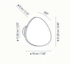 Applique murale, Tria 01, blanc, LED, 2700K, 960lm, L19cm, H21,5cm - Bover