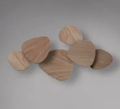 Applique murale, Tria Set 6, Chêne naturel, LED, 2700K, 7080lm, L89cm, H53cm - Bover